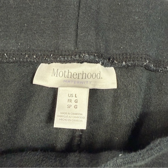 Motherhood Maternity Velour Lounge Pants – Black Soft Sweatpants Women’s Size L - Picture 3 of 7
